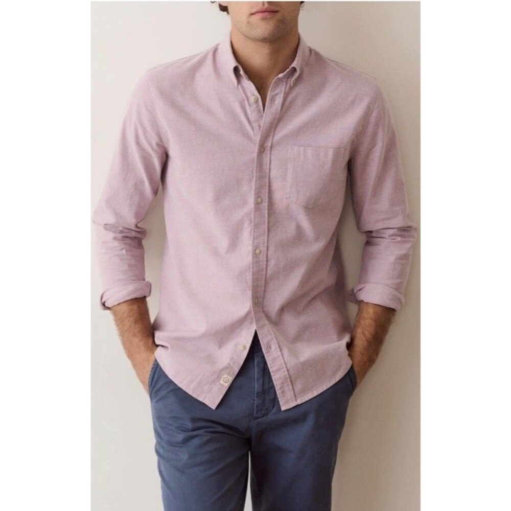Marine Layer California Oxford Button Up Shirt Purple Cotton Men’s XL